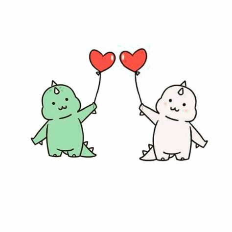 Dinos In Love Drawing, Dino Couple, Cute Drawings For Him, Drawings For Him, T Wallpaper, Adventure Time Wallpaper, Sketches Of Love, Easy Love Drawings, Anime Sisters