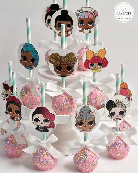 Lol Cakepops, Lol Doll Cake Pops, Lol Cupcakes, Surprise Birthday Cake, Lol Cake, Lol Surprise Birthday, 6th Birthday Party Ideas, Lol Doll Cake, 7th Birthday Party Ideas