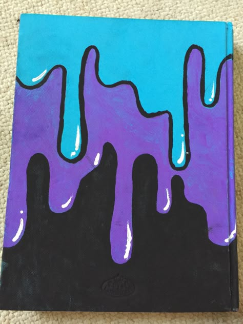 Pop Art Painting Acrylic Easy, Blue Aesthetic Drawing, Quick Drawing Ideas, Visual Arts Journal, Neon Painting Ideas Easy, Flames Drawing, Preppy Drawings, Idea Craft, Neon Paint