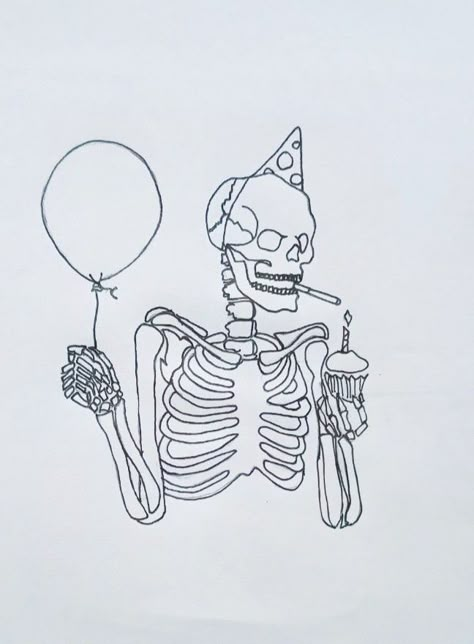 Happy Birthday Sketch Art, Birthday Sketch Art Drawings, Happy Birthday Sketch Drawing, Birthday Sketch Art, Birthday Cake Sketch, Happy Birthday Drawing Ideas Easy, Rip Party, Birthday Sketches, Birthday Card Drawing Ideas