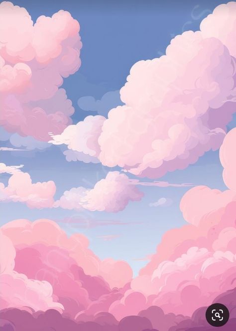 Dreamy Illustration Imagination, Dreamy Clouds Painting, Sky Illustration Cloud, Clouds Illustration Art, Digital Art Clouds, Cloud Graphic Design, Anime Clouds, Dreamy Illustration, Texture Pictures