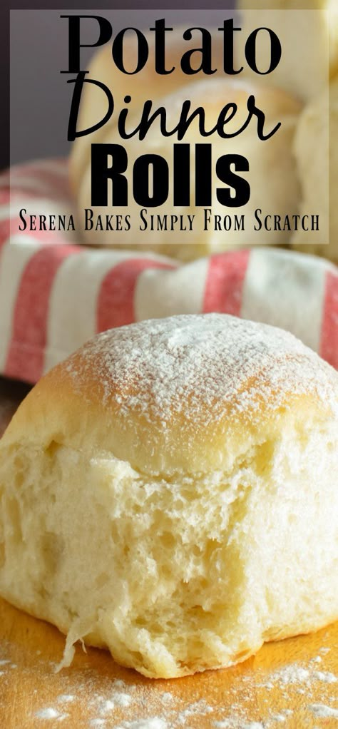 Potato Dinner Rolls | Serena Bakes Simply From Scratch Potato Dinner Rolls Recipe, Potato Dinner Rolls, Potato Rolls Recipe, Rolls Recipe Easy, Potato Rolls, Potato Dinner, Potato Roll, Homemade Dinner Rolls, Yeast Rolls