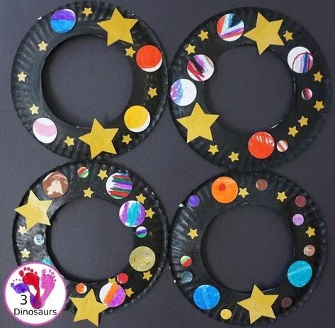 Outer Space Crafts For Kids, Outer Space Crafts, Space Theme Preschool, Crafts Outdoor, Space Activities For Kids, Space Preschool, Space Crafts For Kids, Planets And Stars, Steam Projects