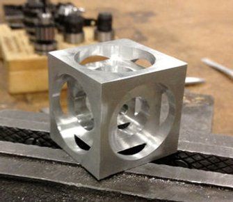 Turner's Cube - a Beginner CNC Milling Project: 4 Steps (with Pictures) Cnc Milling Projects, Milling Machine Projects, Metal Lathe Projects, Machine Shop Projects, Cnc Machine Projects, Tech Projects, Machining Metal Projects, Metal Lathe, Lathe Projects