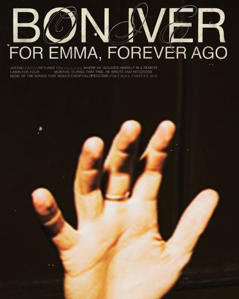 Bon Iver Poster Vintage, Bon Iver For Emma Forever Ago, For Emma Bon Iver, Bon Iver Aesthetic, Bon Iver Poster, Uni Posters, Method Acting, For Emma Forever Ago, Song Posters