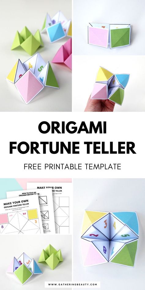 Origami Free Printable, Origami Fortune Teller Template, Playroom Activities, Fortune Teller Template, Chinese Fortune Teller, Ra Event Ideas, Origami Printables, Noon Years Eve, Paper Fortune Teller