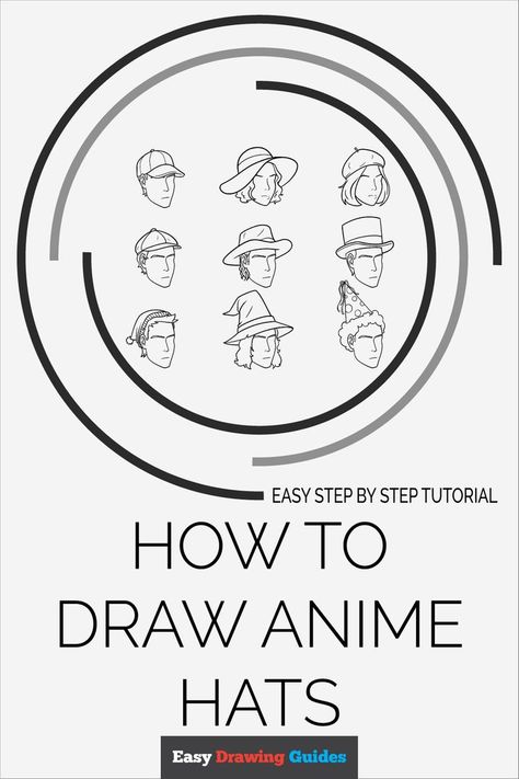 Learn How to Draw Anime Hats: Easy Step-by-Step Drawing Tutorial for Kids and Beginners. See the full tutorial at https://easydrawingguides.com/how-to-draw-anime-hats/ . Top Hat Drawing, Learn To Draw Anime, Hat Drawing, Diy Drawings, Anime Hats, Popular Cartoon Characters, Easy Drawing Guides, Tam O' Shanter, Drawing Guides