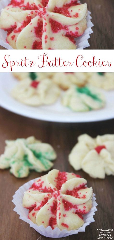 Spritz Butter Cookies Recipe Pressed Cookies, Diy Easy Recipes, Baking 101, Spritz Cookies, Christmas Foods, Christmas Cookies Easy, Butter Cookies Recipe, Holiday Foods, Butter Cookie