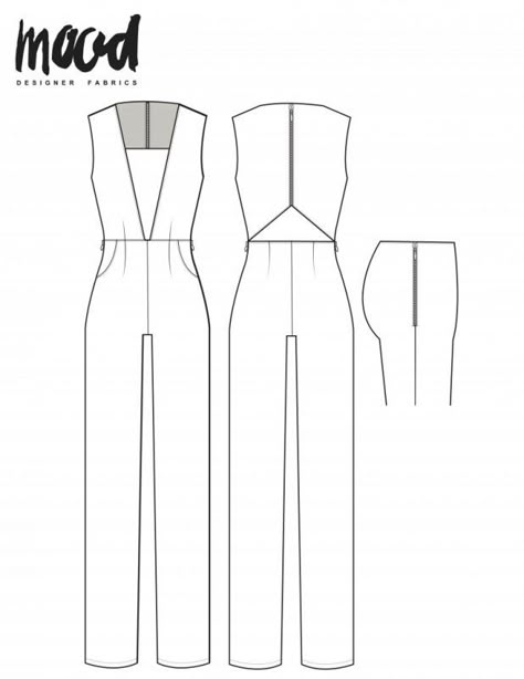 Jumpsuit Sewing Pattern, Jumpsuit Sewing, Mood Sewciety, Dress Sewing Patterns Free, Sewing Patterns Free Women, Mood Designer Fabrics, Trendy Sewing Patterns, Sewing Projects Clothes, Sewing Clothes Women