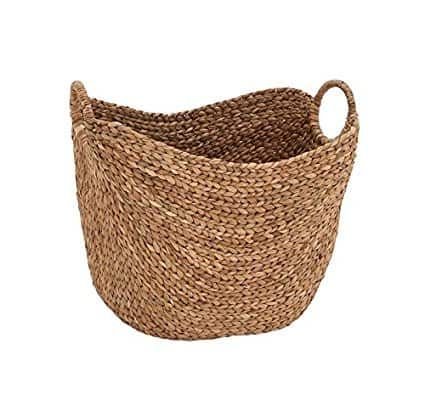 toy storage for living rooms large basket Large Woven Basket, Living Room Update, Vintage Farmhouse Decor, Seagrass Basket, Iron Ring, Woven Baskets, Ring Handle, Farmhouse Decor Living Room, Blanket Storage