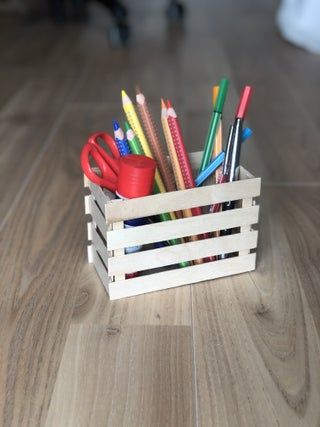 Create Your Own Pencil Holder : 9 Steps (with Pictures) - Instructables Diy Pencil Holder Aesthetic, How To Make A Pencil Holder, Pencil Holder Ideas, Aesthetic Organizing, Diy Utensil Holder, Cute Pencil Holder, Organizing Aesthetic, Easy Sticks, Pencil Stand