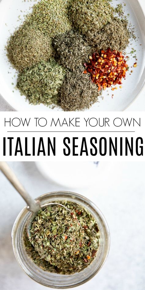 Homemade Italian Seasoning Recipe #italianseasoning #homemade #homemadeseasoningrecipe #italianfood #seasoningrecipe Make Italian Seasoning, Homemade Staples, Italian Seasoning Recipe, Homemade Italian Seasoning, Drying Cilantro, Creamy Pudding, Seasoning Blends, Chicken Veggies, Seasoning Recipe