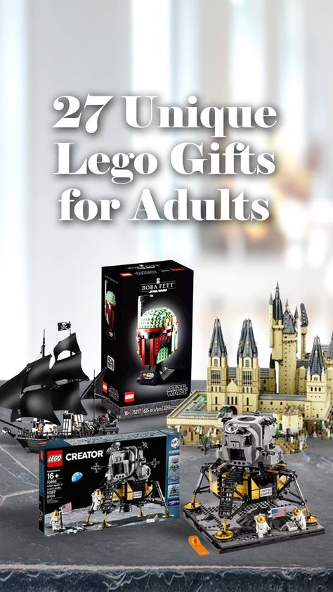 Some lego sets are created based on popular shows or iconic landmarks, and a complete set will look nice as a house decoration, too. So, if you’re looking for the best Lego models, you should check out the following list, which include the top 27 Lego gifts for adults! #legogifts #legogiftsforadults #legogiftsforboys #legogiftsforboyfriend #legogiftsdiy Cool Lego Sets For Adults, Popular Lego Sets, Lego Creations For Adults, Lego Projects For Adults, Unique Lego Sets, Legos For Couples, Legos For Adults, Adult Lego Sets, Lego Kits For Adults