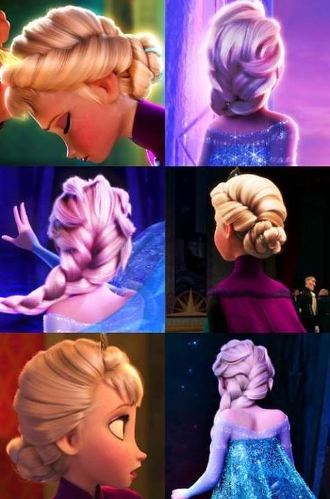 Elsa's hair Elsa Hair, Frozen And Tangled, Frozen Queen, Frozen Movie, Images Disney, Ice Snow, Frozen Fever, Diy Disney, Frozen Princess