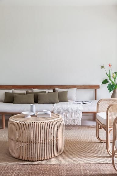 side tables – Bali Bungalow Bali Bungalow, Yoga Meditation Room, Rattan Coffee Table, Rattan Table, Stylish Coffee Table, Rattan Sofa, Slow Living, Handmade Furniture, Decoration Design