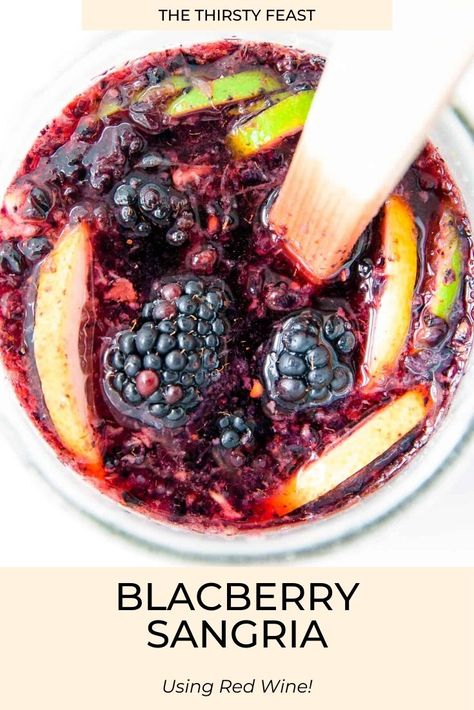 This delicious blackberry sangria recipe uses red wine, muddled blackberries, and fresh lemons and limes for the perfect summer drink! Blackberry Sangria Recipe, Blackberry Sangria, Red Sangria Recipes, Easy Sangria Recipes, Watermelon Punch, Berry Sangria, Raspberry Mojito, Lemons And Limes, Blackberry Recipes