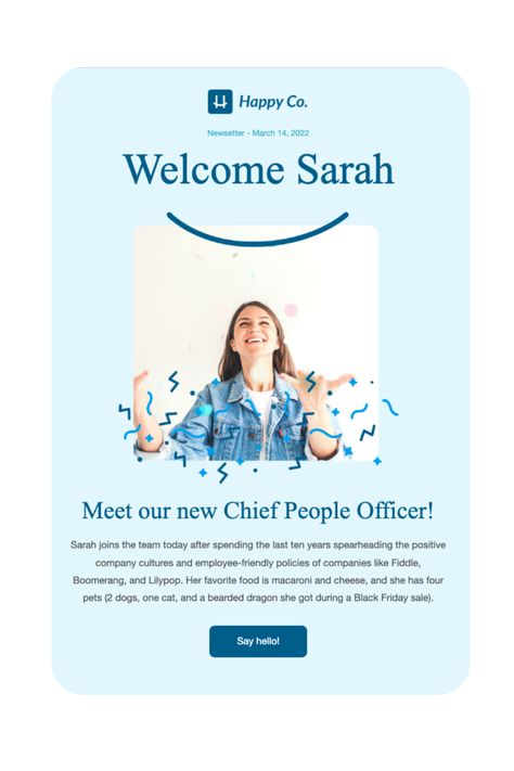 Internal Communications Graphic Design, New Hire Announcement, Welcome On Board Employee Design, Internal Communications Design, New Employee Announcement, Hr Templates, Mailer Design Templates, Welcome New Employee, Onboarding New Employees