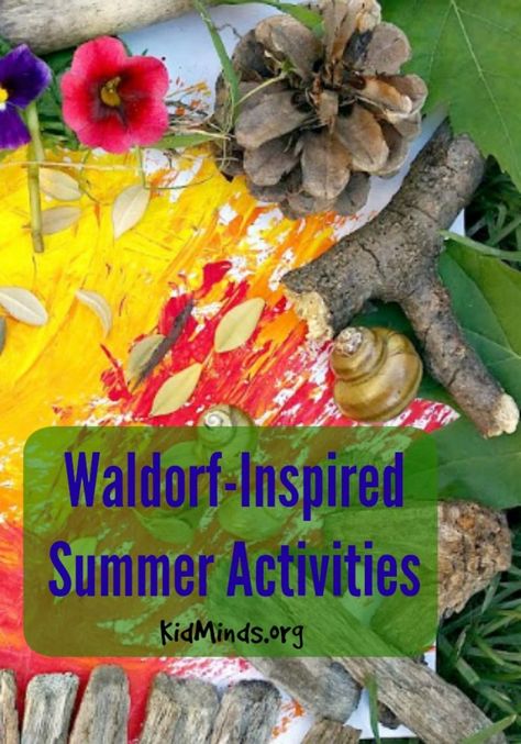 Waldorf-inspired summer activities for kids.  Nature walks, Gardening, Rock/Stick collection, Outdoor Arts and Crafts, and Looking for Fairy Hiding Places. Waldorf Preschool, Summer Time Activities, Outdoor Learning Activities, Outdoor Summer Activities, Plant Activities, Waldorf Homeschool, Waldorf Crafts, How To Start Homeschooling, Outdoor Learning