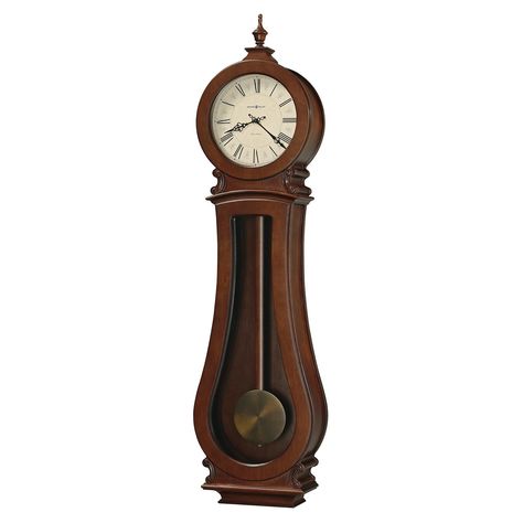 Howard Miller Arendal II 12.5W x 49H in. Wall Clock - 625551 Chiming Wall Clocks, Pendulum Wall Clock, Howard Miller, Mantel Clocks, Unique Wall Clocks, Grandfather Clock, Wood Wall Clock, Antique Wall Clock, Furniture Art