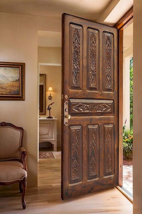 CUSTOMIZATION - Feel free to contact us for custom orders to get unique hand-carved items made specifically for you. We can create items in any size and color, including interior sliding barn doors, hinged regular opening doors, exterior entrance front doors, back yards doors, living room, bedroom, bathroom, kitchen, pantry, closet, laundry room, pocket, and bi-fold doors, dining table, coffee table, king or queen size beds, headboards, and wood wall decor. - We are open to making new items, so Carved Wood Doors Entrance, Hand Carved Front Door, Vintage Spanish Doors, Custom Pocket Doors, Hand Carved Door, Stained Bedroom Doors, Single Glass Front Door, Wood Front Door With Windows, Barn Door For Laundry Room