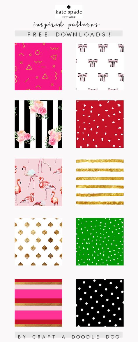 KATE SPADE INSPIRED PATTERNS AND PRINTABLES FREE DOWNLOADS #katespade #inspiration #patterns #printables #pretty #glam #graphics #art #Illustrations Kate Spade Printable Free, Kate Spade Inspired Christmas Decor, Kate Spade Prints, Kate Spade Color Palette, Kate Spade Branding, Kate Spade Wallpaper Backgrounds, Kate Spade Bedroom, Kate Spade Diy, Kate Spade Aesthetic