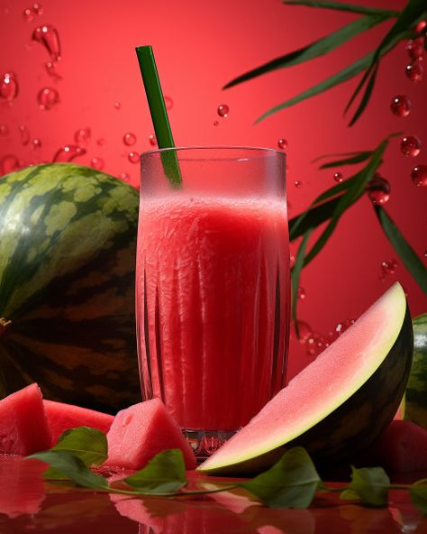 Watermelon Juice Photography, Advertisement Photography, Glass Photography, Fresh Watermelon, Watermelon Juice, Product Ideas, Advertising Photography, Photography Inspiration, Watermelon