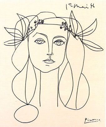 Picasso´s Muse...   Next tattoo??  Picasso is one of my favorite artists! Francoise Gilot, Art Amour, Picasso Drawing, Collage Board, White Drawing, Georges Braque, Art Et Illustration, Reading Corner, Black And White Drawing