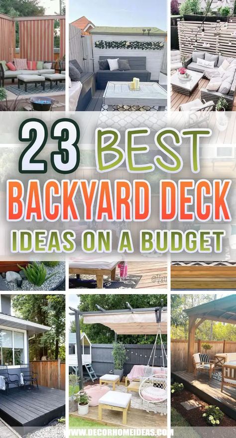 Backyard Deck Ideas On A Budget, Deck Ideas On A Budget, Patio Oasis Ideas, Backyard Deck Ideas, Paradise Decor, Diy Patio Ideas, Small Backyard Decks, Small Patio Decor, Cheap Backyard