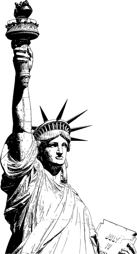 América American Edificios Famosos - Gráficos vectoriales gratis en Pixabay Tattoos Black And White, Statue Of Liberty Drawing, Statue Of Liberty Tattoo, Liberty Tattoo, Liberty New York, Communication Techniques, Daily Sketch, Famous Buildings, Silhouette Vinyl