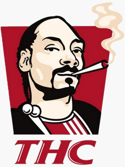 "THC" Sticker by SirSleepsAlot | Redbubble High Jokes, Puff And Pass, Snoop Dogg, Vinyl Decal, Graffiti, Jordan, Vinyl, ? Logo, Art Prints