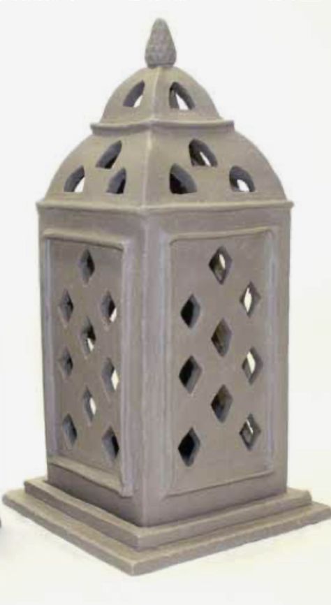 Ceramic Lantern Handmade, Ceramic Lantern Ideas, Clay Lanterns, Clay Lantern, Ceramic Lanterns, Clay Lamps, Islamic Lantern, Art Cube, Ceramic Projects