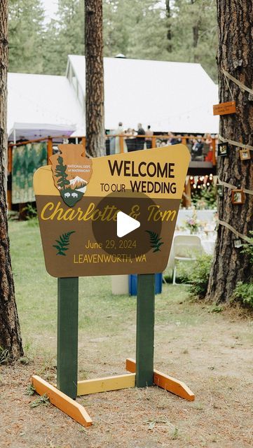 Charlotte Erin Massey on Instagram: "So many people have asked me where I bought the signs for my wedding. 

The secret — my mom made them all! 

She collected scrap wood on Facebook marketplace and used paint and a jigsaw to create the base signs. My dad helped screw everything together and we added details in vinyl using a cricut machine. 

We had so much fun designing and making these signs in the months leading up to the wedding. 

What do you think? Didn’t my mom absolutely crush it? Let her know in the comments! 

#wedding #weddingsigns #weddinginspo #weddingideas #campwedding #washingtonwedding #leavenworthwedding" Cricut Wedding, Crush It, Camp Wedding, Washington Weddings, Welcome To Our Wedding, Facebook Marketplace, Cricut Machine, So Many People, Dreamy Wedding