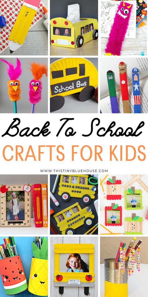 75+ Best Adorable Back To School Crafts For Kids This Tiny Blue House Back To School Crafts For Kids, College Crafts, Art Craft For Kids, School Crafts For Kids, Unbelievable Nature, New School Aesthetic, Library Chair, Back To School Crafts, School List