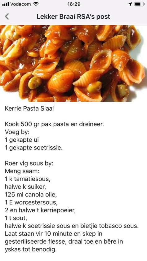 Kersfees Slaai Resepte, Kerrie Noodle Slaai Resep, Kerrie Noedelslaai Resep, Noodle Slaai, South African Salad Recipes, Salad Recipes South Africa, Afrikaans Recipes, Resep Pasta, Mason Jar Salad Recipes