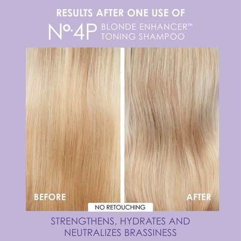 No.4P Blonde Enhancer™ Toning Purple Shampoo - Olaplex | Sephora Olaplex Purple Shampoo, Olaplex Blonde, Hair Concerns, Blonde Tones, Toning Shampoo, Purple Shampoo, Shades Of Blonde, Natural Blondes, Sulfate Free Shampoo