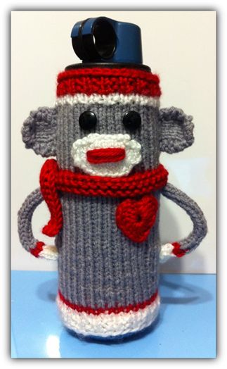 Water Bottle Cozy, Crochet Sock Monkeys, Crochet Sock, Bottle Cozy, Cup Cozies, Trendy Sewing Projects, Crochet Cup Cozy, Bottle Cozies, Trendy Sewing Patterns