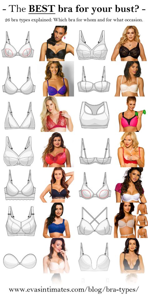 The right bra can make your bust look better! -- Regardless of your body shape or age. – Learn how different bras fit and support; and what special functions they have. #bigbust #bigbras #bra #bras #bigcups #plussize #sizes #usd Best Bra, Easy Clothing, Women Rights, Bra Hacks, Fashion Terms, Sewing Lingerie, Bra Models, Fashion Vocabulary, Project Runway