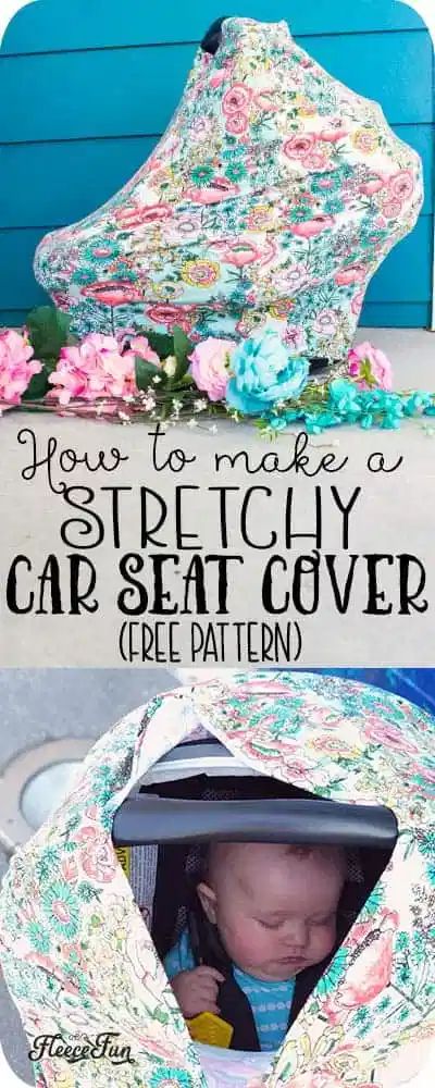 Free Car Seat Cover Pattern, Baby Car Seat Cover Pattern, Car Seat Cover Pattern Free, Car Seat Cover Pattern, Stretchy Car Seat Cover, Infant Car Seat Cover, Beginner Sewing Projects Easy, Bag Sewing, Leftover Fabric