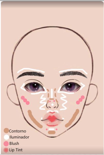 Face Makeup Steps, Make Up Guide, Futuristic Makeup, Monolid Makeup, Asian Makeup Tutorials, Makeup Charts, Korean Makeup Tips, Gyaru Makeup, Makeup Brushes Guide