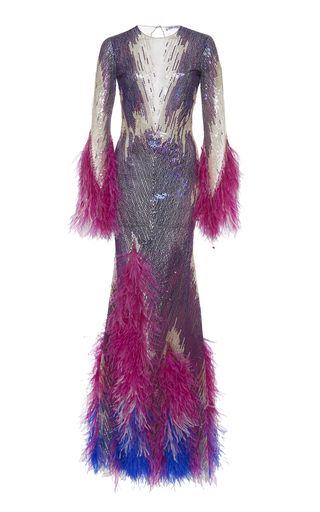 The Edit: Gowns of the Season Trunkshow | Moda Operandi Float Dress, Embellished Jumpsuit, Lame Dress, The Attico, Satin Blouses, Sequin Gown, Full Length Dress, Sequin Mini Dress, Mini Wrap Dress