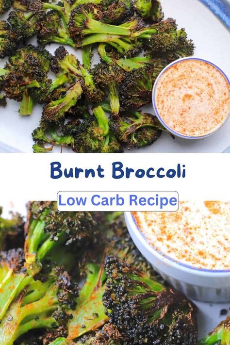 Discover the irresistible flavor of burnt broccoli with this easy recipe! Learn how to transform ordinary broccoli into a crispy, caramelized delight. Perfect as a side dish or a healthy snack. Try it now! Burnt Broccoli Recipe, Burnt Broccoli, Keto Friendly Vegetables, Charred Broccoli, Ideal Protein Diet, Roasted Broccoli Recipe, Carb Side Dishes, Simple Salads, Low Carb Side