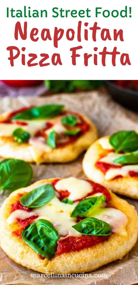 Pizza Fritta Recipe Antipasto Recipes, Italian Street Food, Pizza Fritta, Pizza Fries, Italian Street, Classic Pizza, Homemade Pizza Dough, Pasta Dough, Main Course Recipes