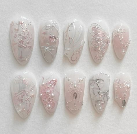 xiaohongshu nails, chinese trendy nails, korean trendy nails, long nails, nail inspo inspiration, nail tech, nail tutorial, cute nails, pretty nails, nail art, birthday nails, kpop nails, trendy nails, nail art, 3d nails Nail Art Birthday, Nails Korean Style, Chinese Nails Designs, Xiaohongshu Nails, Nails Chinese, Nails Kpop, Chinese Nails, Kpop Nails, Korean Nail