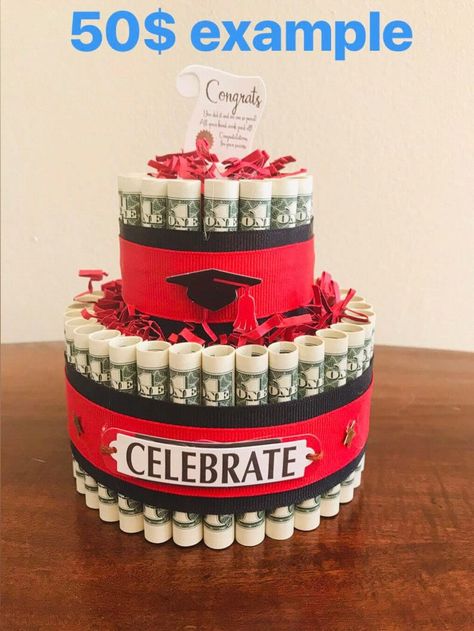 Cake Paris, Graduation Money Gifts, Diy Graduation Gifts, Best Graduation Gifts, 50th Cake, Graduation Money, Money Cake, Money Bouquet, Creative Money Gifts