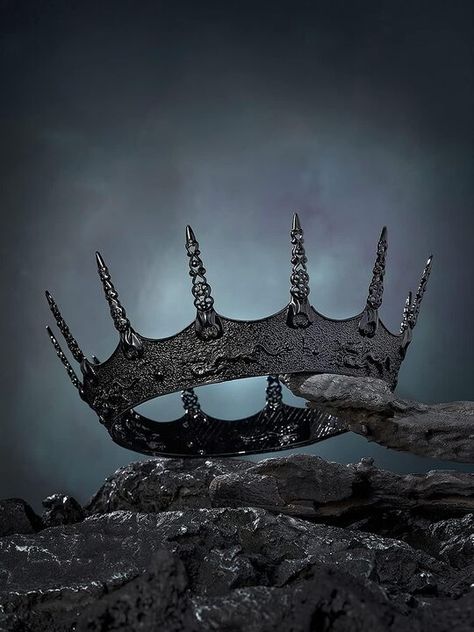 Crowns for Halloween: 7 Best Spooktacular Crowns from Sweetv | Fashionterest Item References, Winter Character, Knight Halloween, Fantasy Crown, Gothic Crown, Crown Aesthetic, Crown Art, Leaf Headpiece, Jewelry Hair Accessories