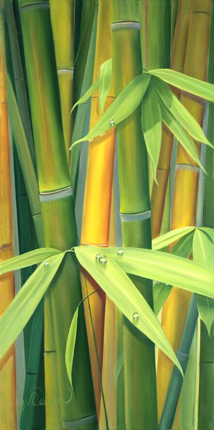 Bamboo Oil Painting, Bamboo Forest Painting, Bamboo Wallpaper Iphone, Bamboo Tree Painting, Bamboo Photography, Bamboo Aesthetic, Bamboo Mural, Bamboo Pictures, Voka Art