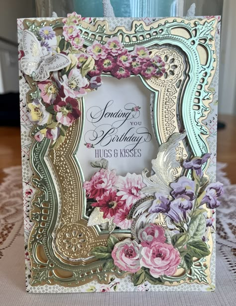 Anna Griffin Birthday Wishes Cards, Anna Griffin Wedding Cards, Anna Griffin Birthday Cards, Anna Griffin Cards Ideas, Wedding Card Craft, Victorian Cards, Anna Griffin Christmas Cards, Anna Griffin Inc, Heartfelt Creations Cards