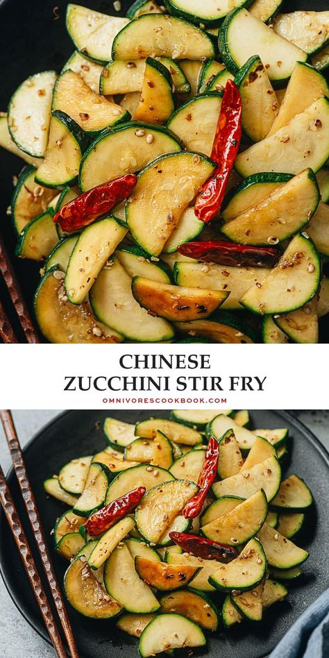 My Chinese zucchini stir fry is a fantastic homestyle dish that is quite simple to make. The summer squash is sauteed in Sichuan peppercorn oil to add a bold, vibrant flavor that makes the zucchini really come alive. {Gluten-Free Adaptable, Vegan} Chinese Zucchini, Zucchini Stir Fry, Zucchini Side Dishes, Chinese Stir Fry, Sichuan Peppercorn, Fry Recipes, Veggie Delight, Zucchini Muffins, Easy Chinese