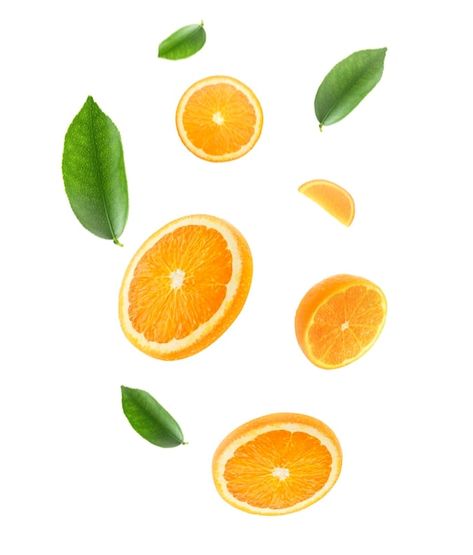 Photo falling juicy oranges with green l... | Premium Photo #Freepik #photo #citrus #orange #lemon #orange-fruit Juice Advertising, Orange Advertisement, Fruit Splash, Orange Slice, Corporate Wear, Fruit Flies, Graphic Design Photoshop, Fruit Slice, Design Photoshop