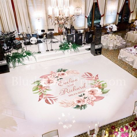 Blush Floral Dance Floor DecalRose Gold Flowers Dance Floor StickerBoho Floral WreathRustic Floral Monogram Wedding Floor Decal DFS24 Change your wedding floor from the boring traditionally used MarblesTilesMosaic/Paint/Wallpaper to personalized dance floor sticker with your names and dateAdvantageUltra clearSelf-levelingEasy to operateHigh hardnessHave the feature of high bond strengthEasy to clean and repairAble to be polishedNo odorEco-friendlyProt Wedding Dance Floor Decals, Floral Dance Floor, Dance Floor Decal, Wedding Reception Dance Floor, Rose Gold Flowers, Wedding Floor, Dance Floor Vinyl, Wedding Dance Floor, Paint Wallpaper